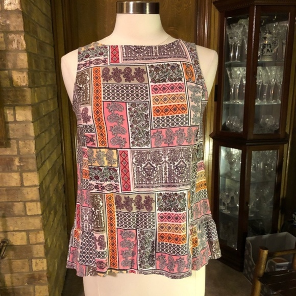 J. Jill Sleeveless Print Top - Picture 2 of 8